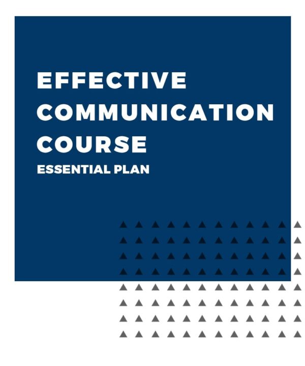An image displaying text which is the title of the course: Effective Communication Course, Essential Coaching Plan