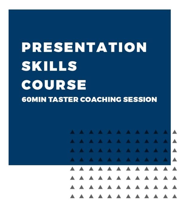 Presentation Skills Course Taster Coaching Session - EdgeMind Solutions An image displaying text which is the title of the course: Presentation Skills Course Taster Coaching Session